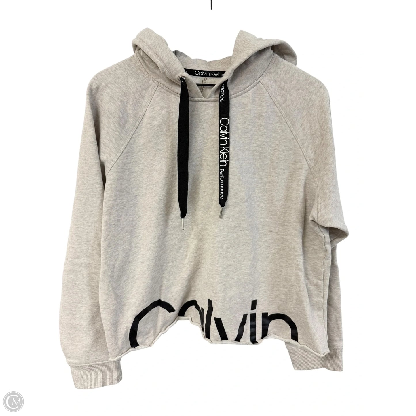 Sweatshirt Hoodie By Calvin Klein Performance In Grey, Size: Xl