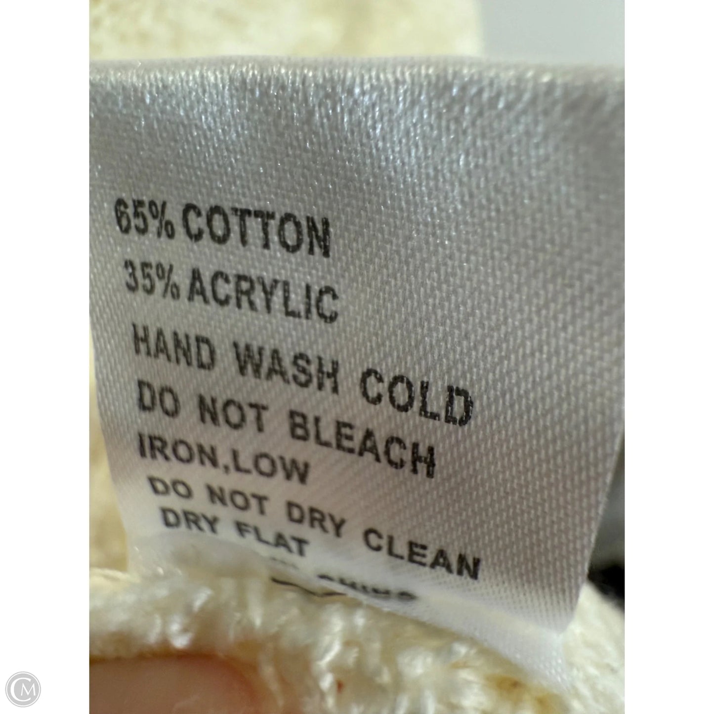 Sweater Short Sleeve By Pol In Cream, Size: L