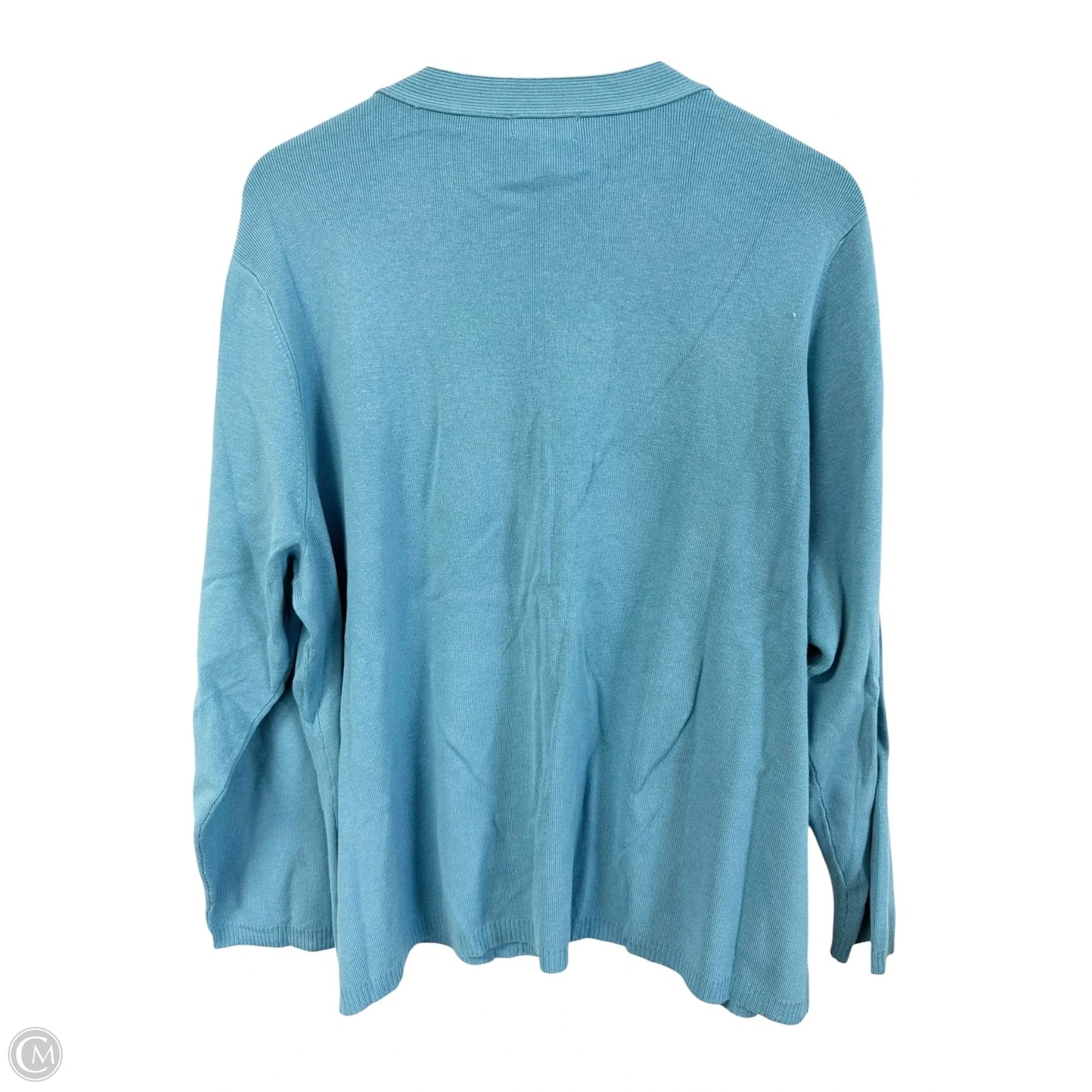 Cardigan By Charter Club In Blue, Size: 3x