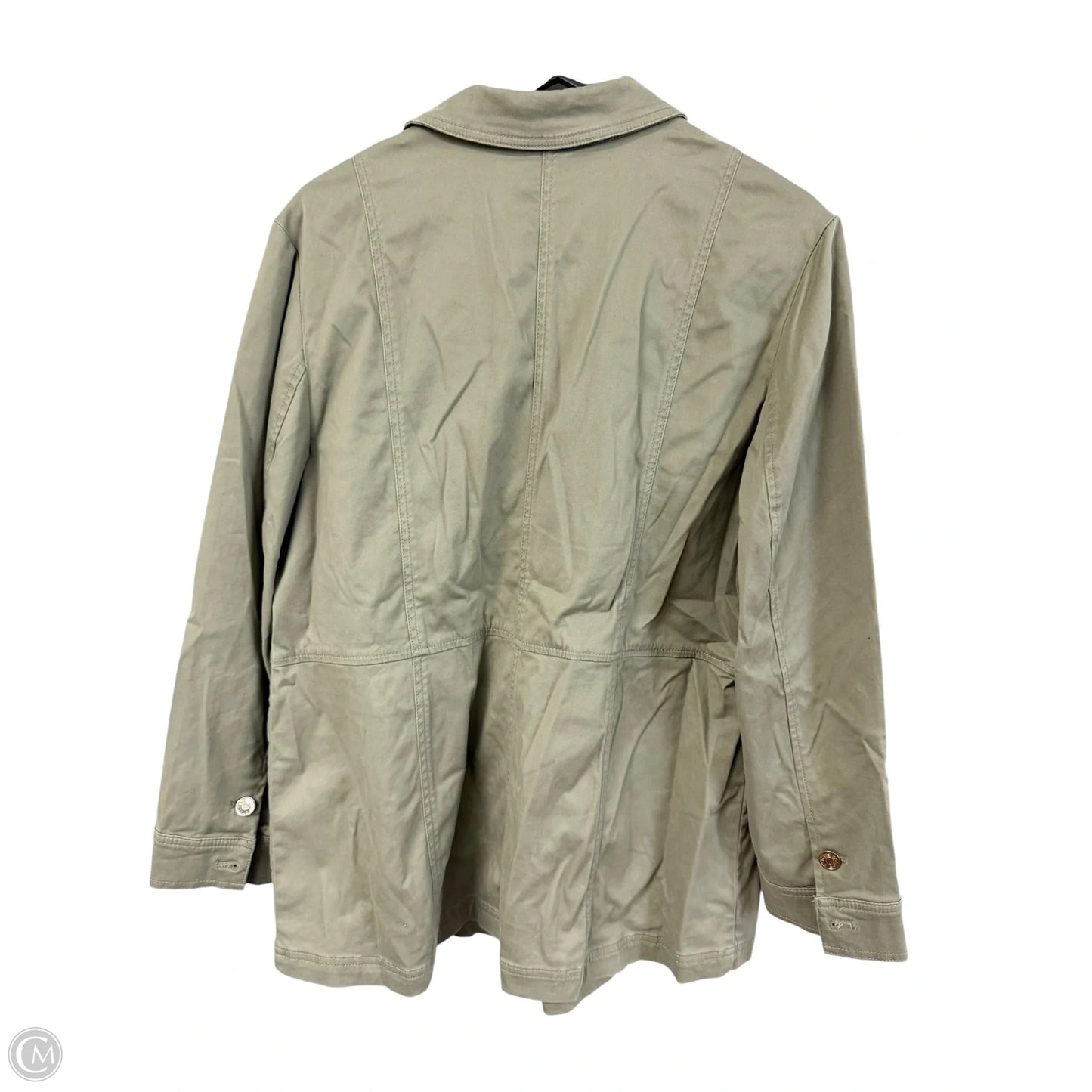 Jacket Utility By Chicos In Green, Size: Xl