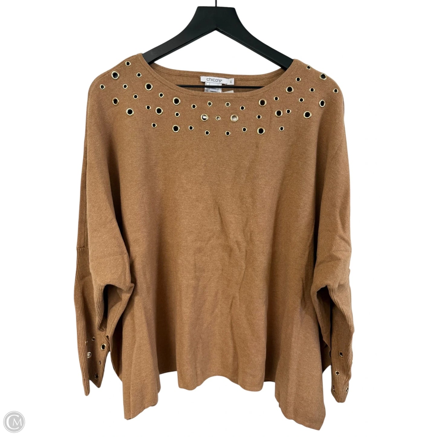 Sweater By Chicos In Brown, Size: L