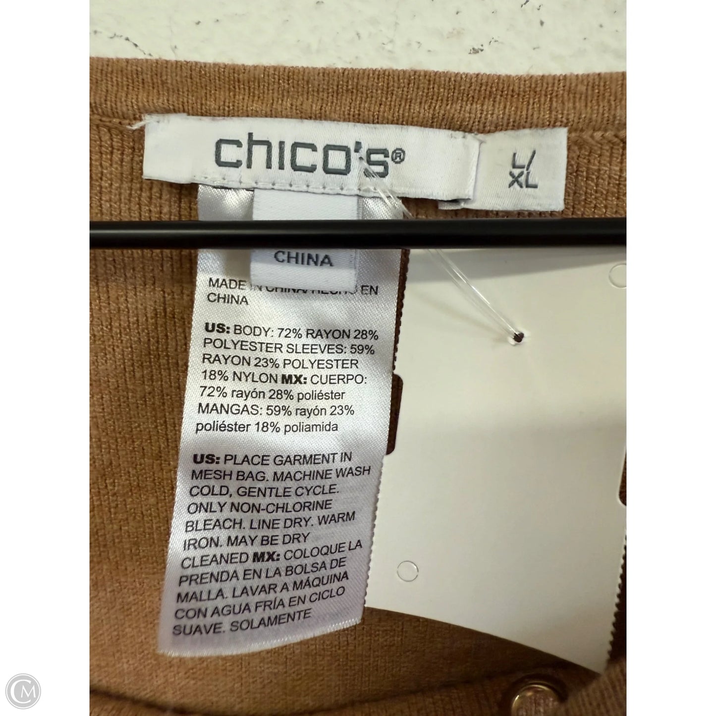 Sweater By Chicos In Brown, Size: L