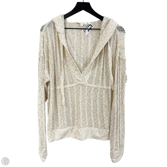 Sweater By Clothes Mentor In Cream, Size: L