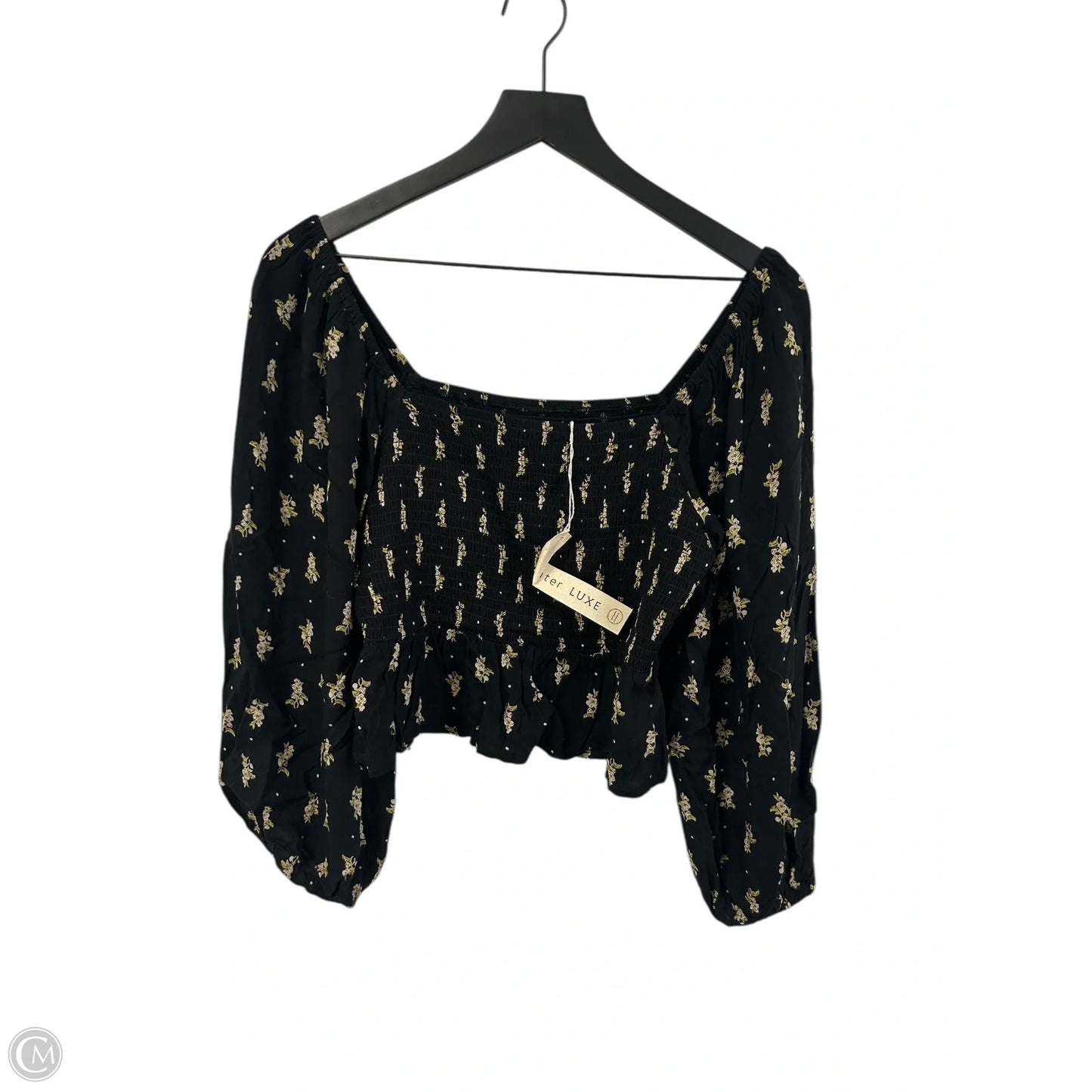 Top Long Sleeve By Cmb In Floral Print, Size: L