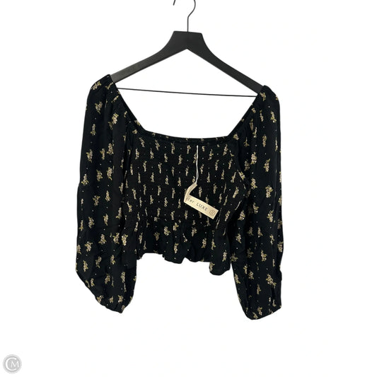 Top Long Sleeve By Cmb In Floral Print, Size: L