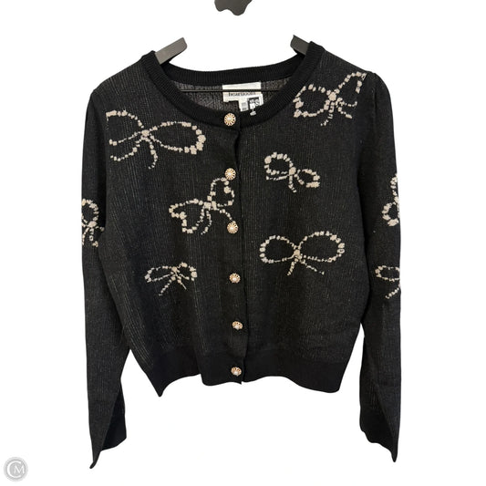 Sweater Cardigan By Cmc In Black & Cream, Size: M