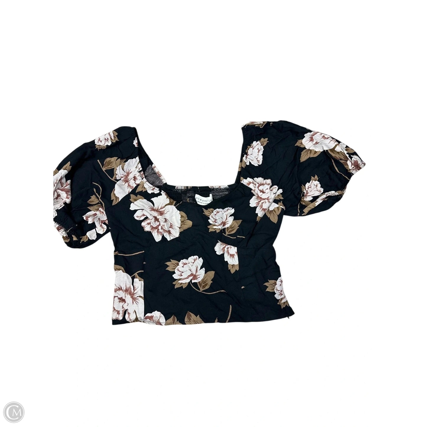 Top Short Sleeve By Cmb In Floral Print, Size: L