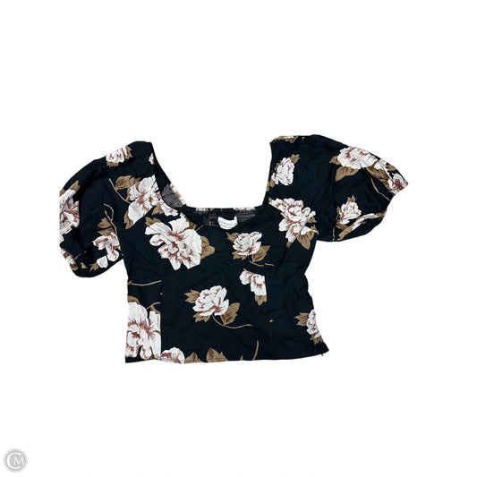 Top Short Sleeve By Cmb In Floral Print, Size: L