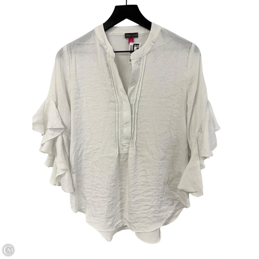 Top Short Sleeve By Vince Camuto In White, Size: S
