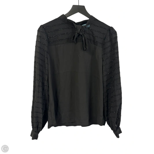 Top Long Sleeve By Cece In Black, Size: M