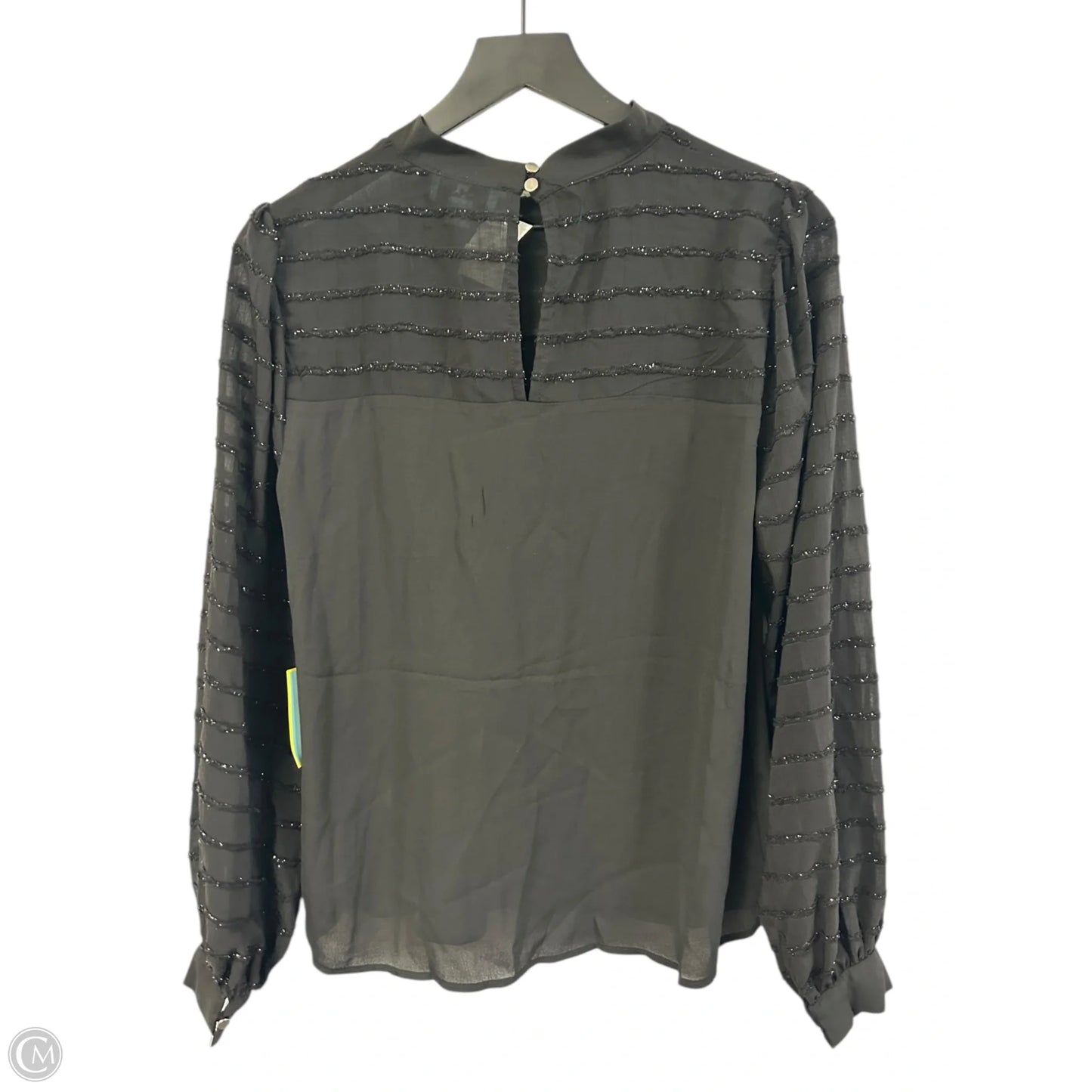 Top Long Sleeve By Cece In Black, Size: M