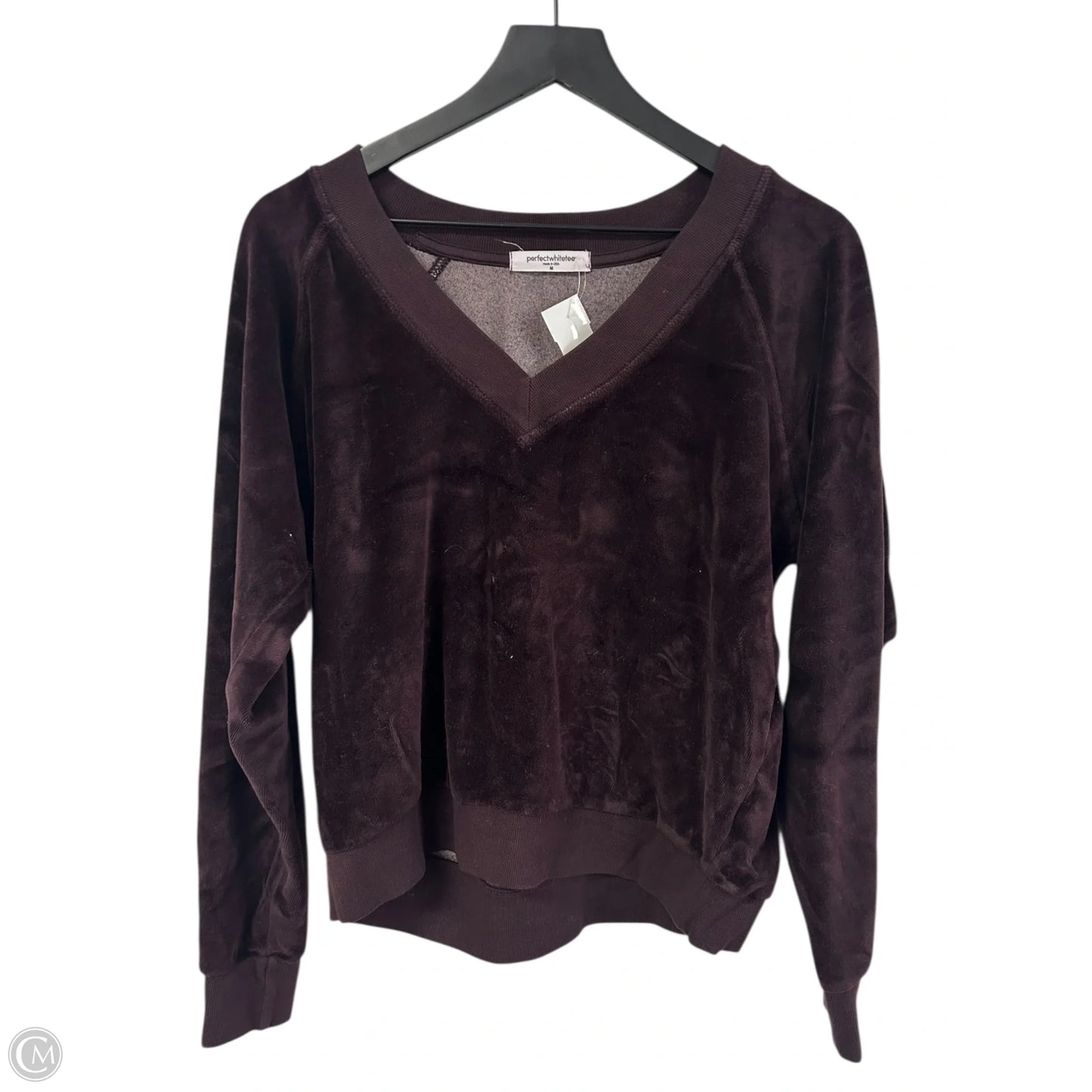 Top Long Sleeve By Cmc In Purple, Size: M