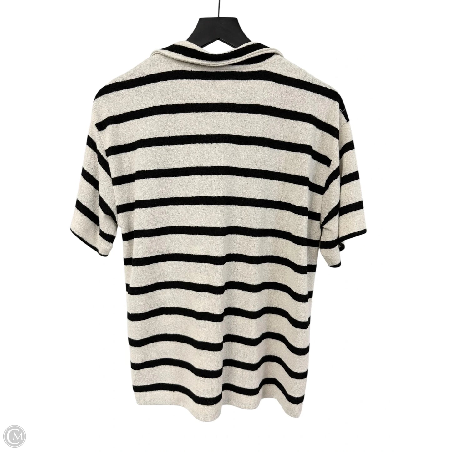 Top Short Sleeve By H&m In Black & White, Size: M