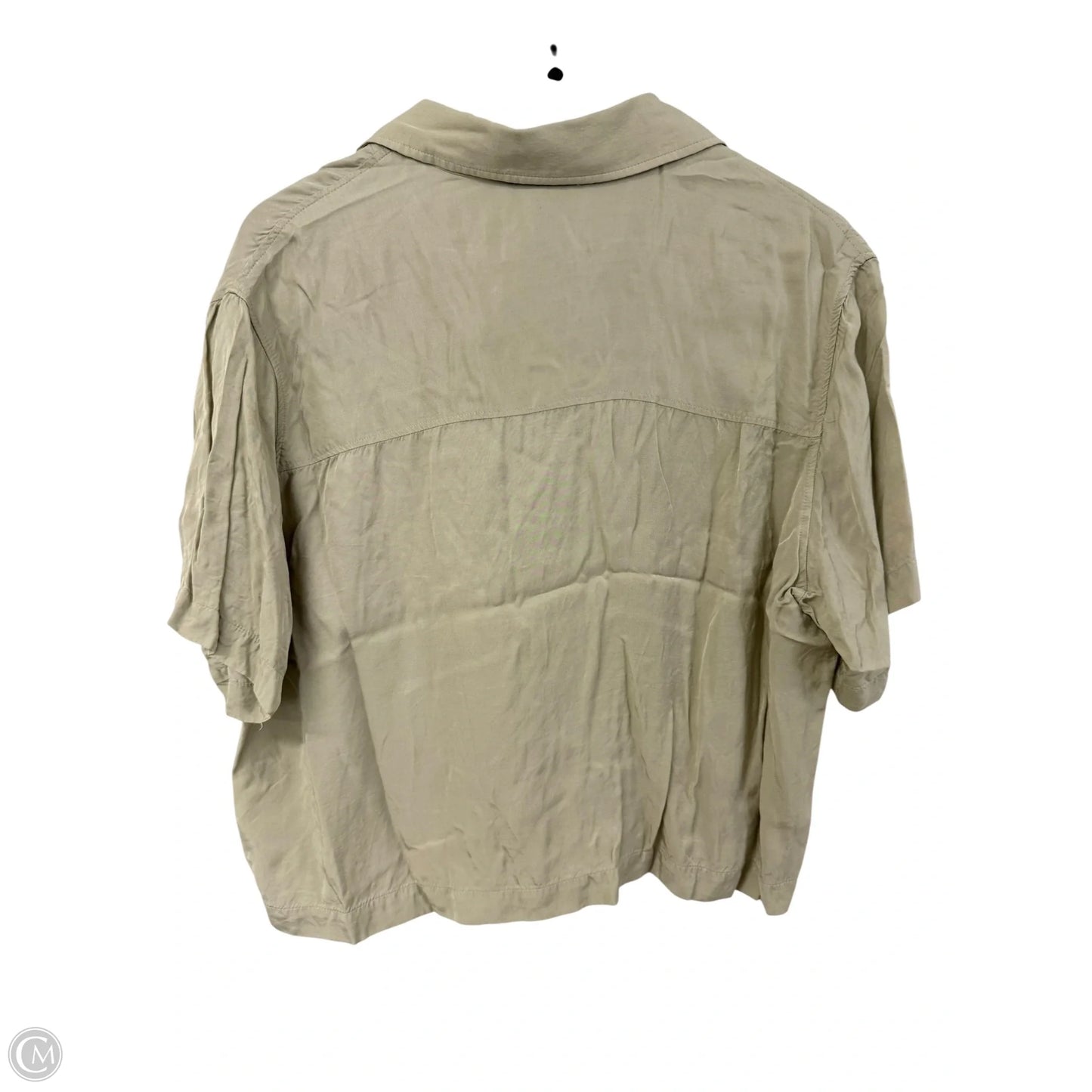 Blouse Short Sleeve By H&m In Gold, Size: M