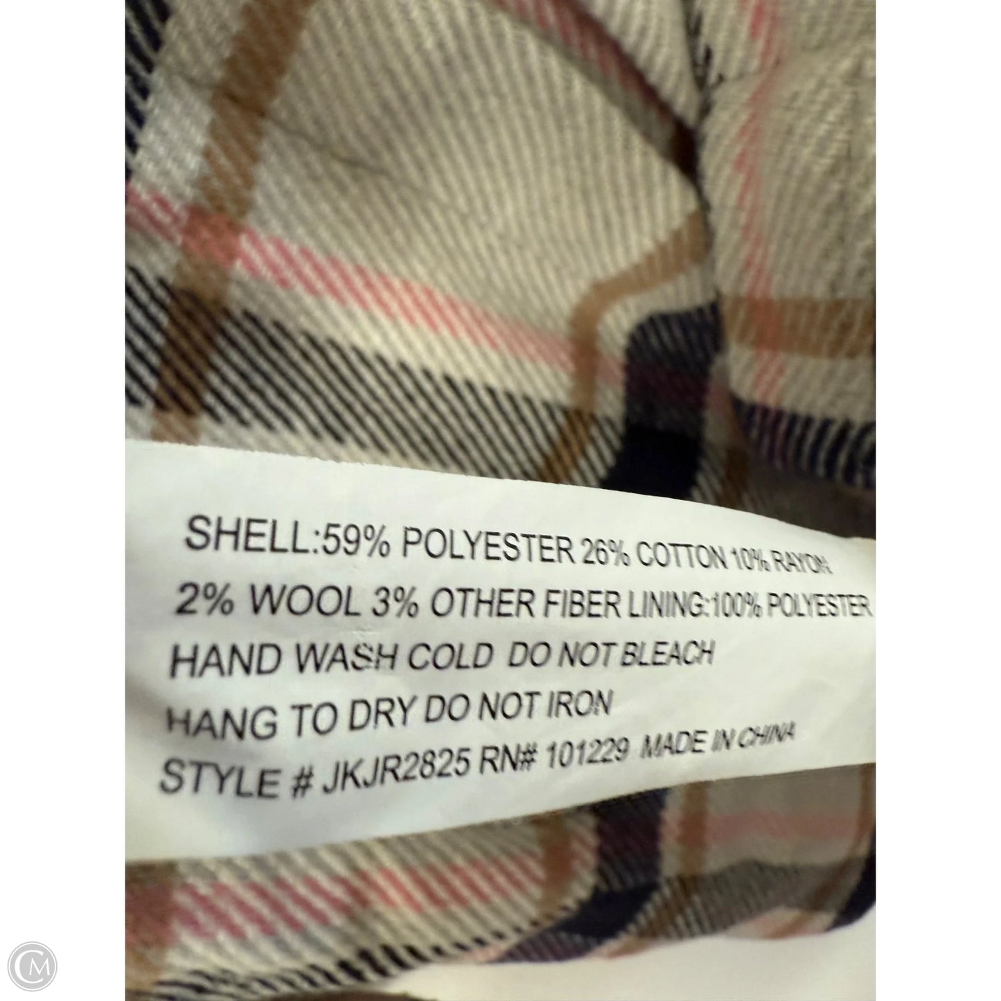 Jacket Other By Clothes Mentor In Plaid Pattern, Size: L