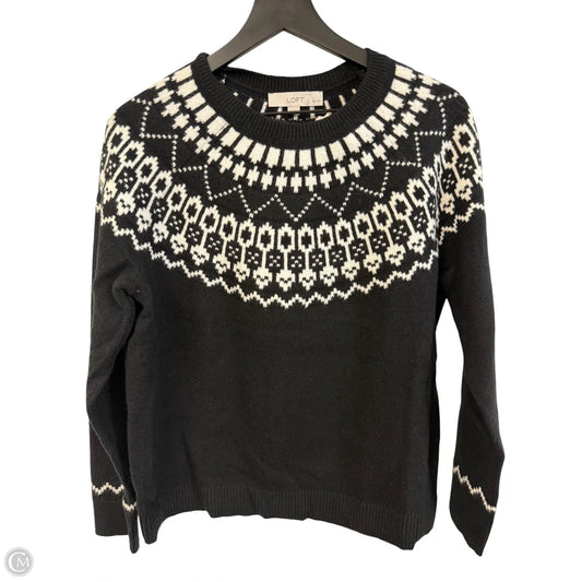Sweater By Loft In Black & White, Size: Sp