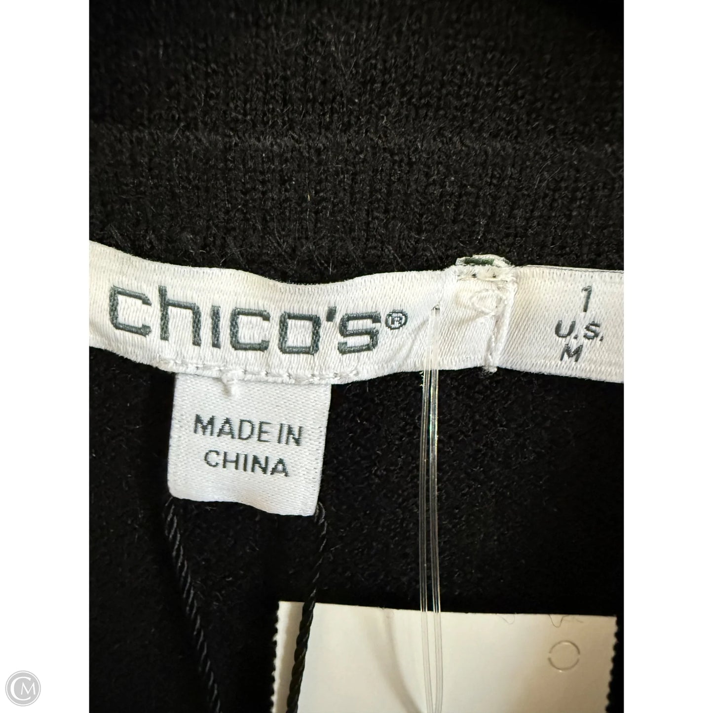 Sweater By Chicos In Black, Size: M
