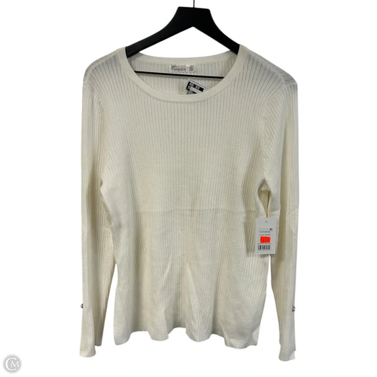 Top Long Sleeve By 89th And Madison In White, Size: L