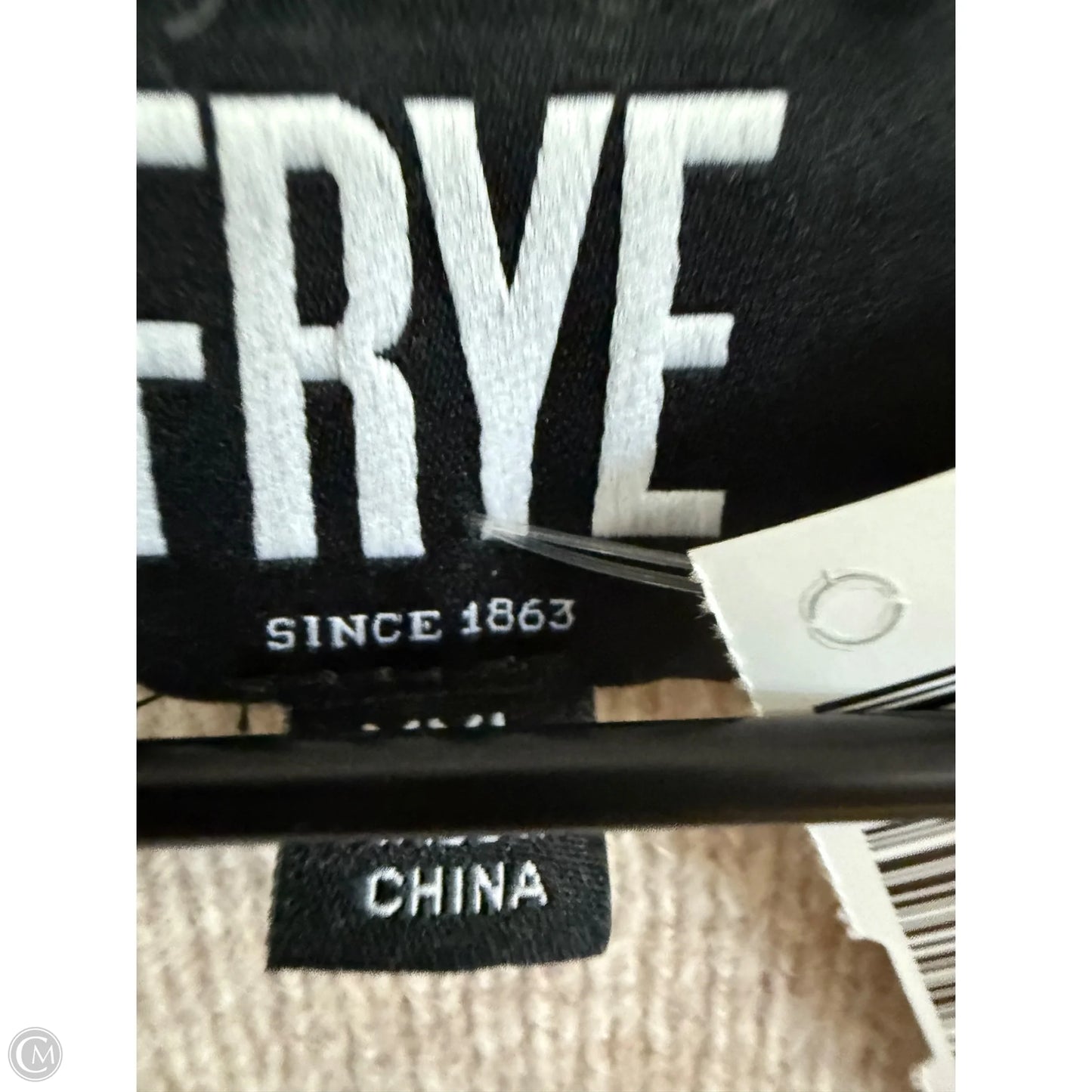 Sweater Cardigan Designer By Frye In Tan & White, Size: Xxl