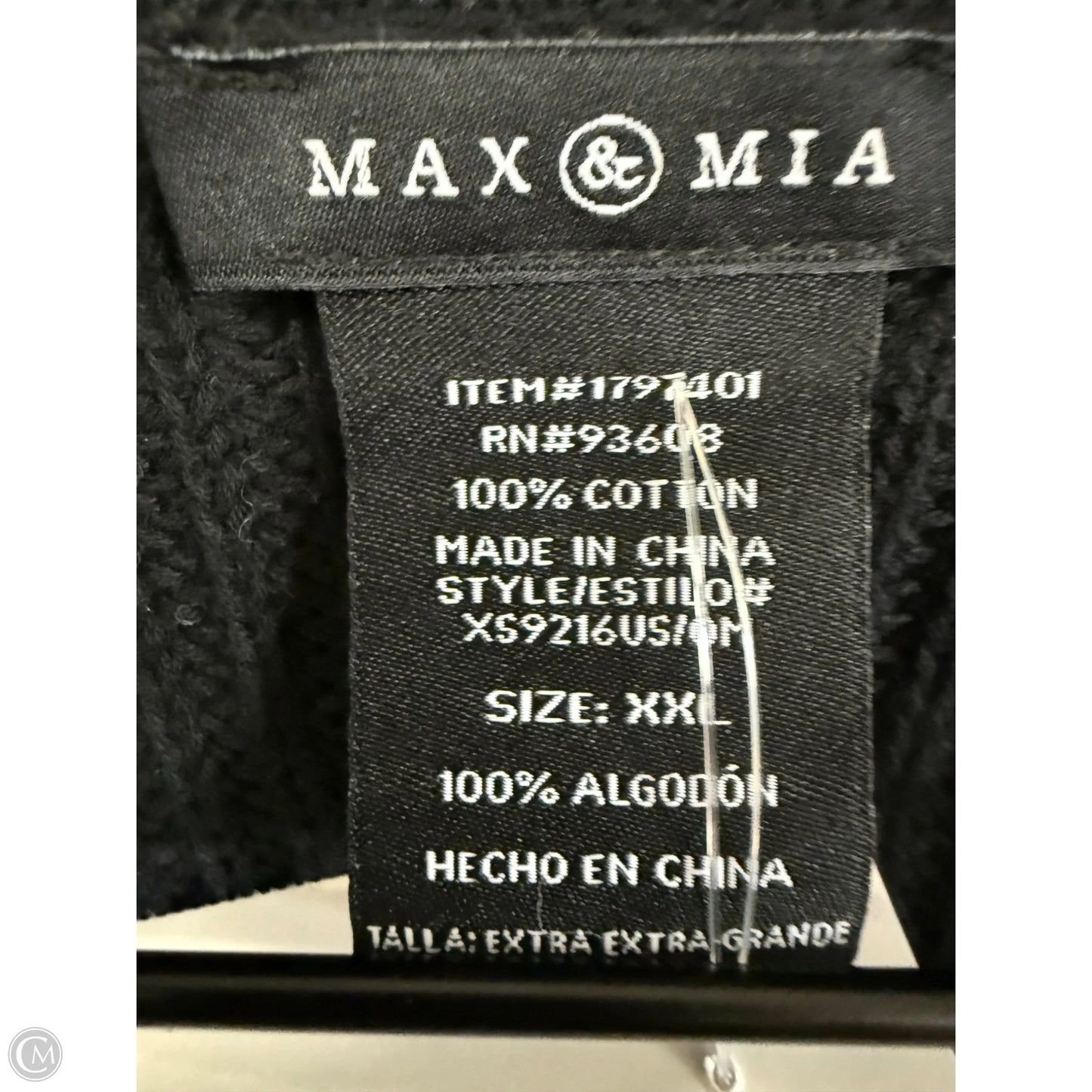 Sweater Cardigan By Clothes Mentor In Black, Size: Xxl