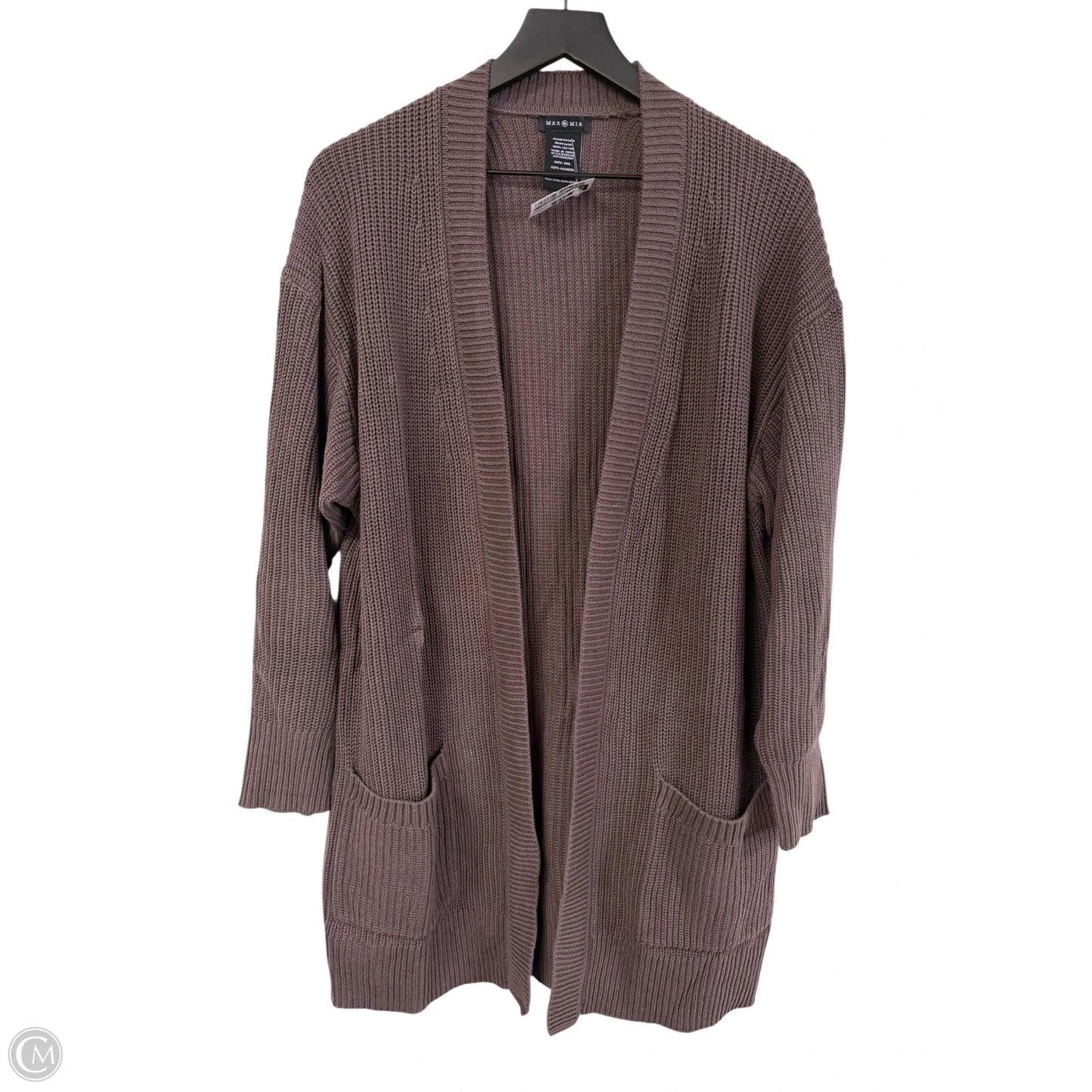 Sweater Cardigan By Clothes Mentor In Brown, Size: Xxl