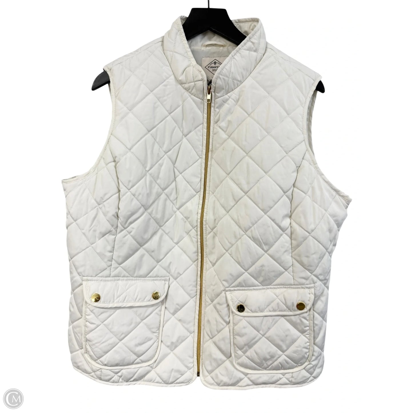 Vest Puffer & Quilted By St Johns Bay In Ivory, Size: Xxl