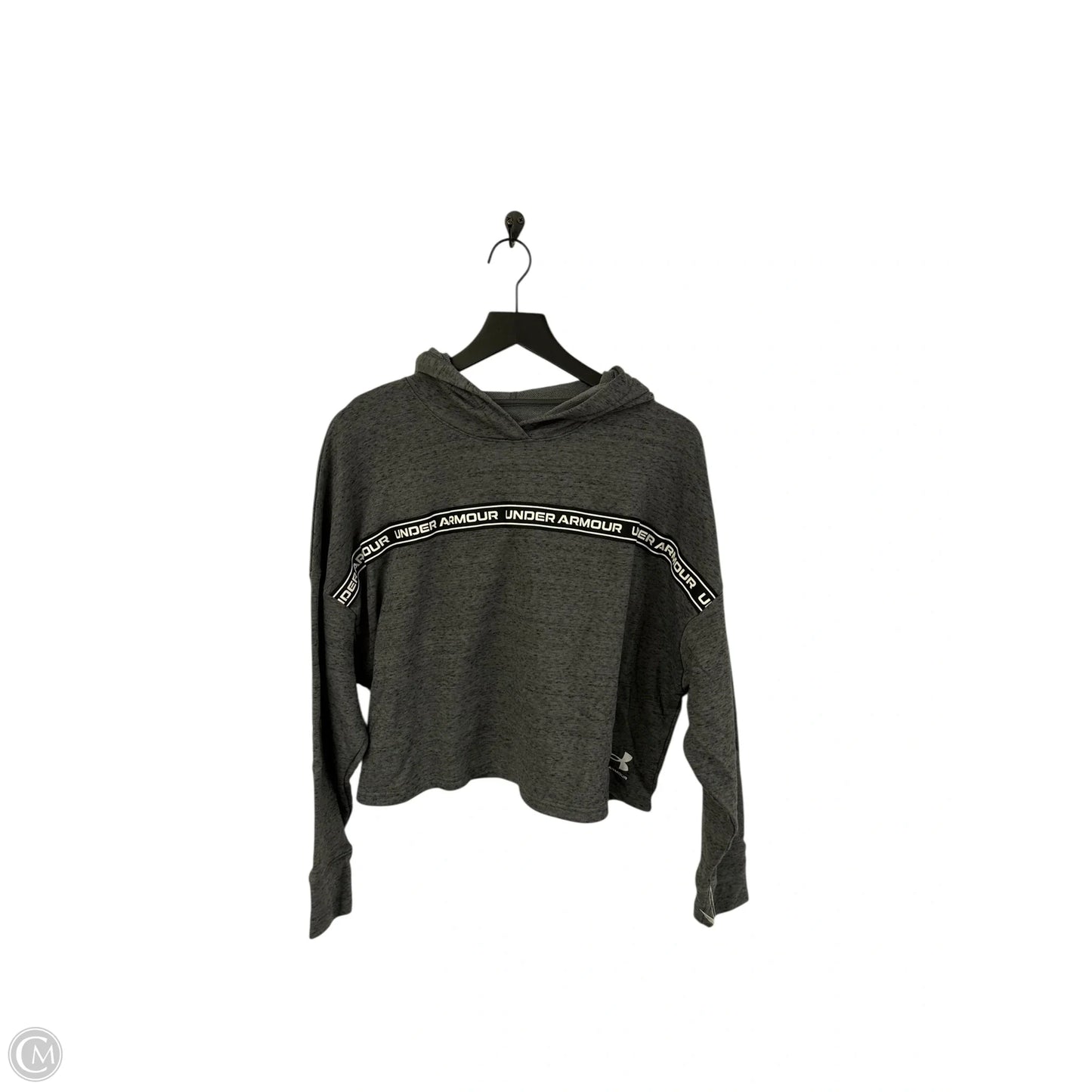 Sweatshirt Hoodie By Under Armour In Grey, Size: M