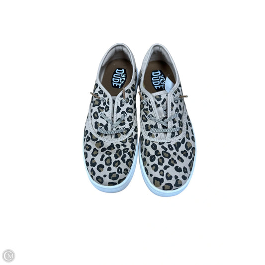 Shoes Flats By Hey Dude In Leopard Print, Size: 10