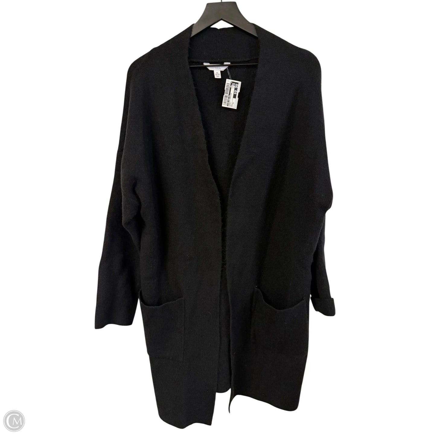 Sweater Cardigan By Time And Tru In Black, Size: Xl