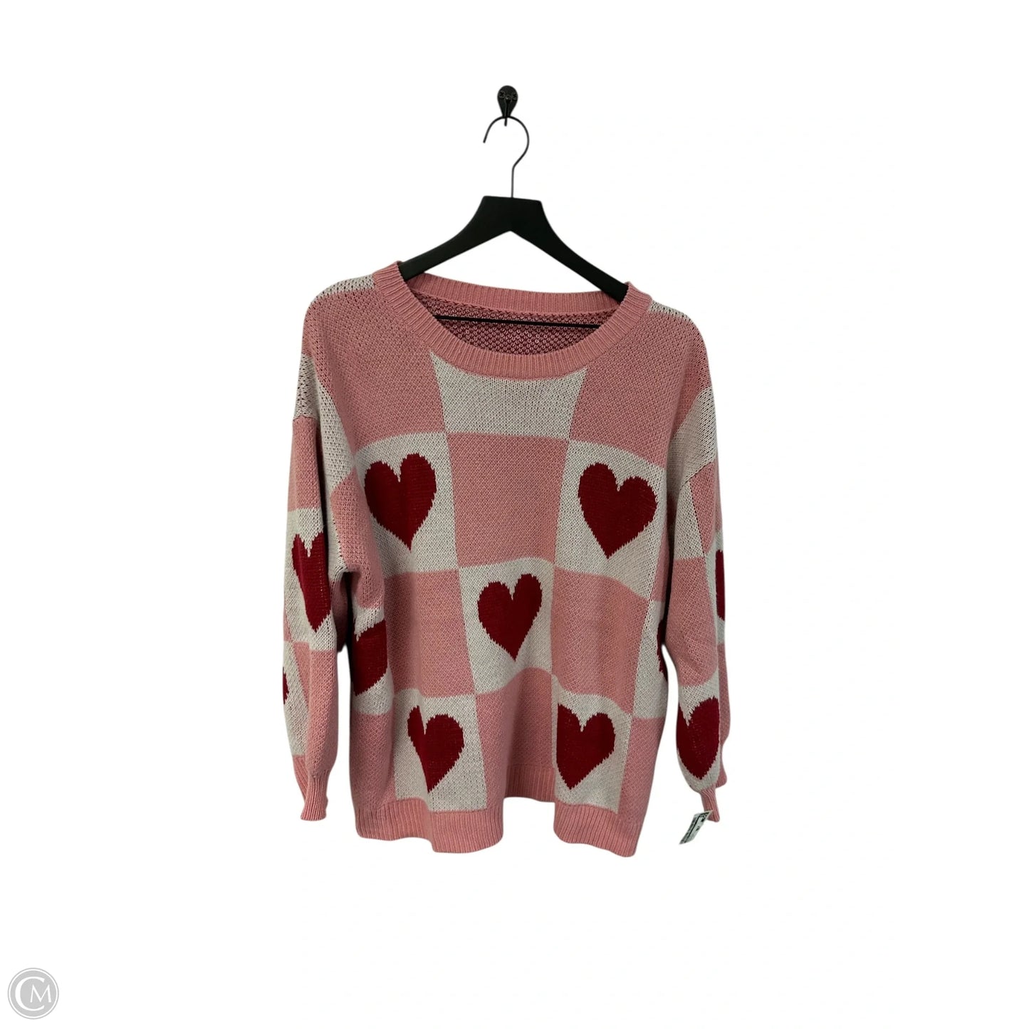 Sweater By Cme In Pink & Red, Size: 12