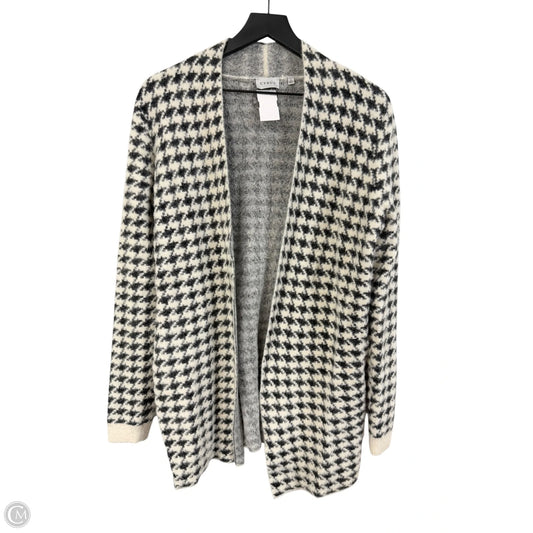 Cardigan By Cyrus Knits In Blue & Cream, Size: L