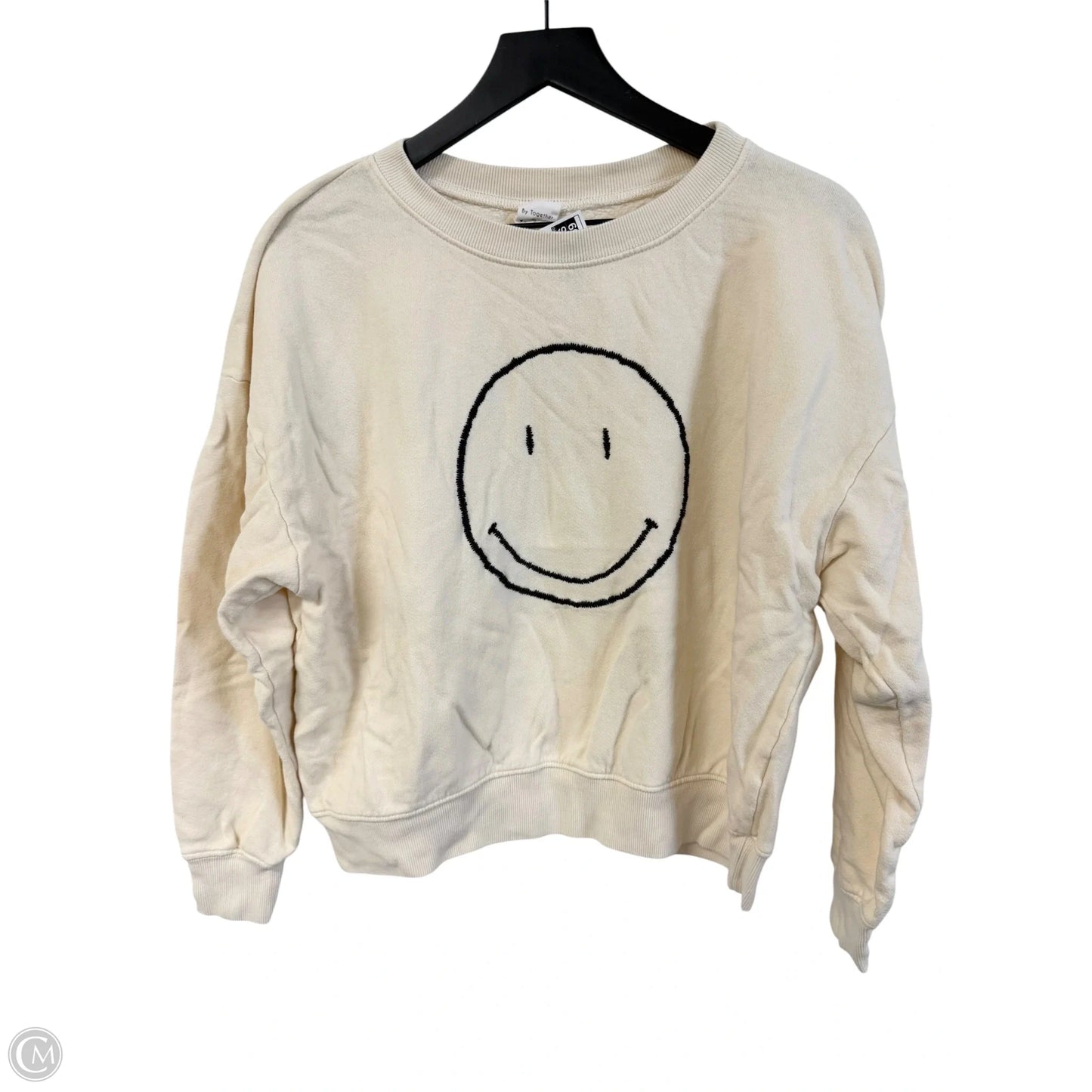 Sweatshirt Crewneck By By Together In Cream, Size: S