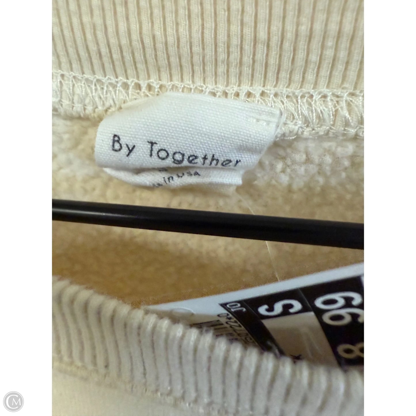 Sweatshirt Crewneck By By Together In Cream, Size: S