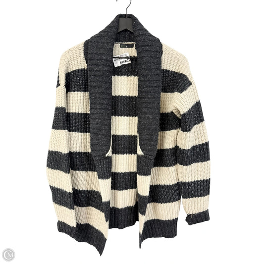 Sweater Cardigan By Clothes Mentor In Black & Cream, Size: M