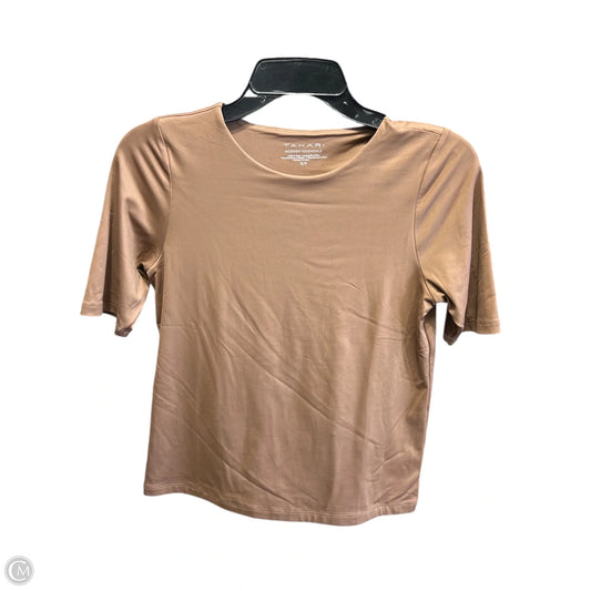 Top Short Sleeve Basic By T Tahari In Brown, Size: S