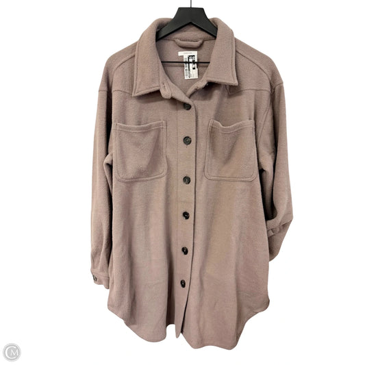 Jacket Shirt By Maurices In Mauve, Size: L