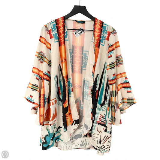 Kimono By Clothes Mentor In Multi-colored, Size: L