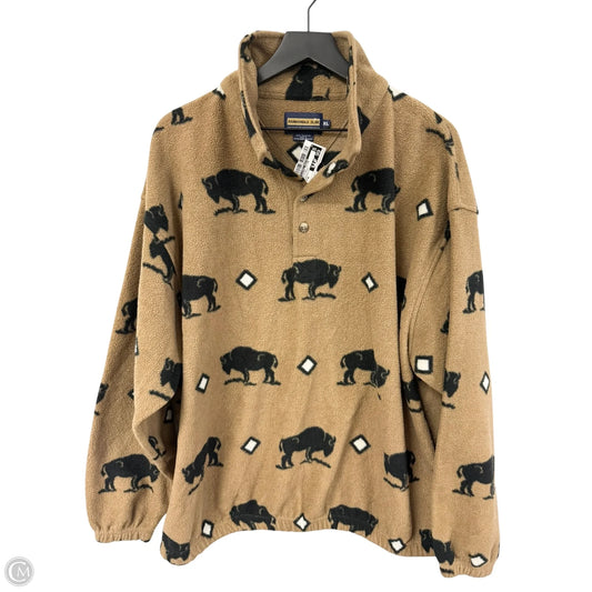 Sweatshirt Collar By Clothes Mentor In Black & Brown, Size: Xl