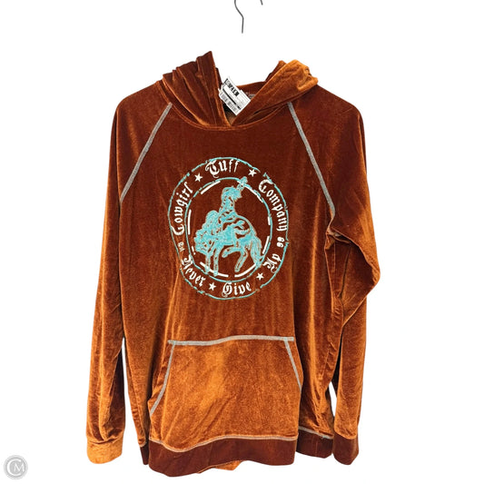 Sweatshirt Hoodie By Cmc In Orange, Size: L