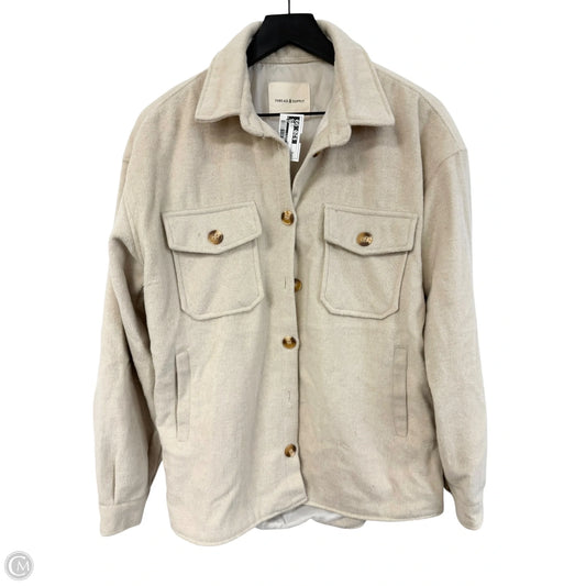 Jacket Shirt By Thread And Supply In Cream, Size: S