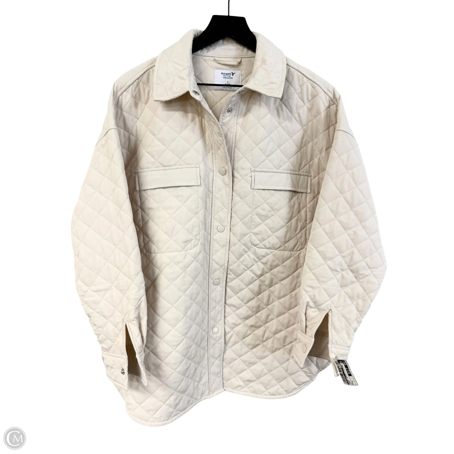 Jacket Puffer & Quilted By Old Navy In Cream, Size: S