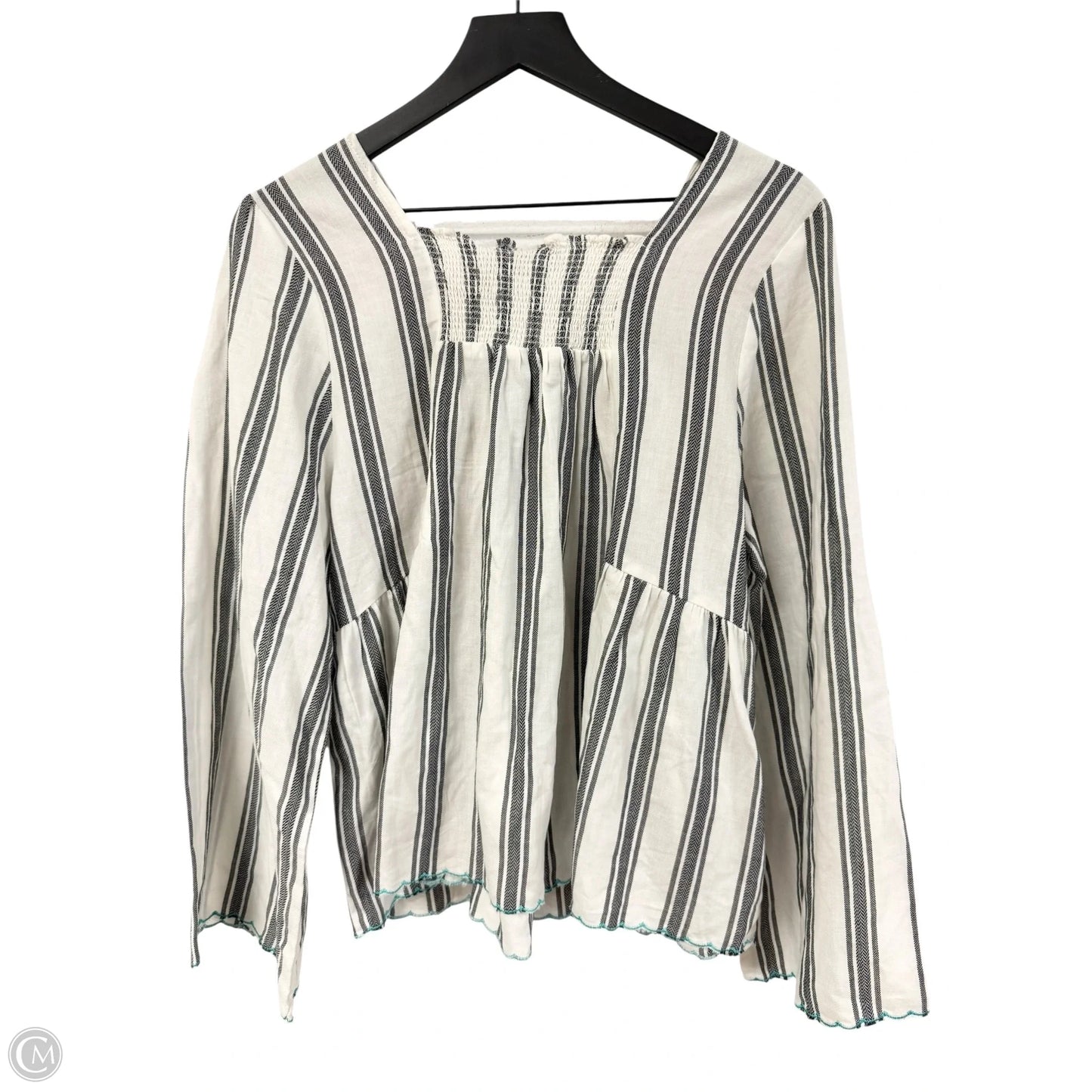 Top Long Sleeve By Wrangler In Multi-colored, Size: M