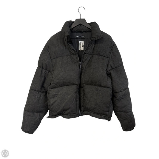 Coat Puffer & Quilted By Zara In Black, Size: L