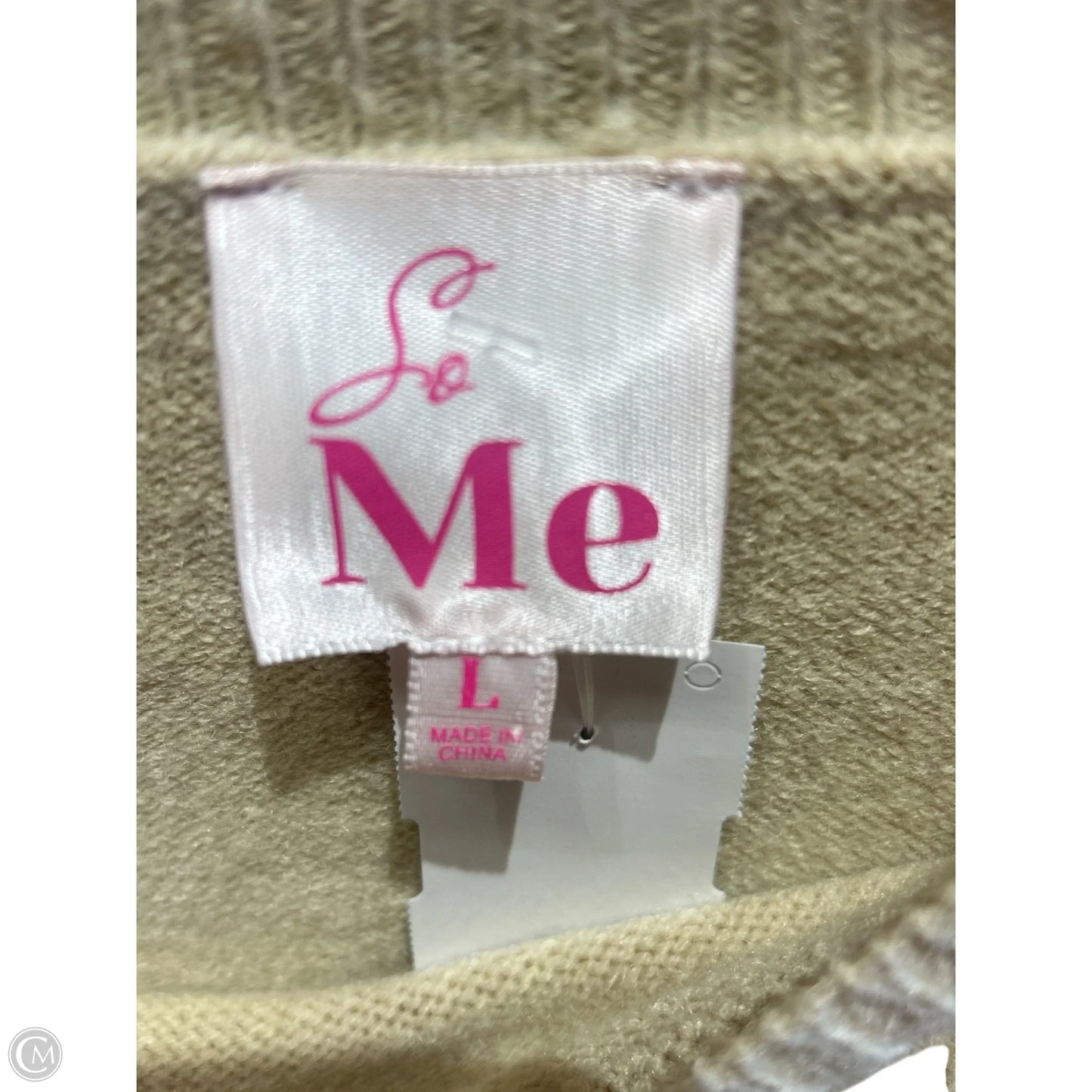 Sweater By Clothes Mentor In Tan, Size: L