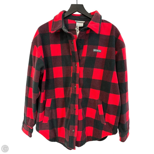 Jacket Fleece By Columbia In Black & Red, Size: Xl