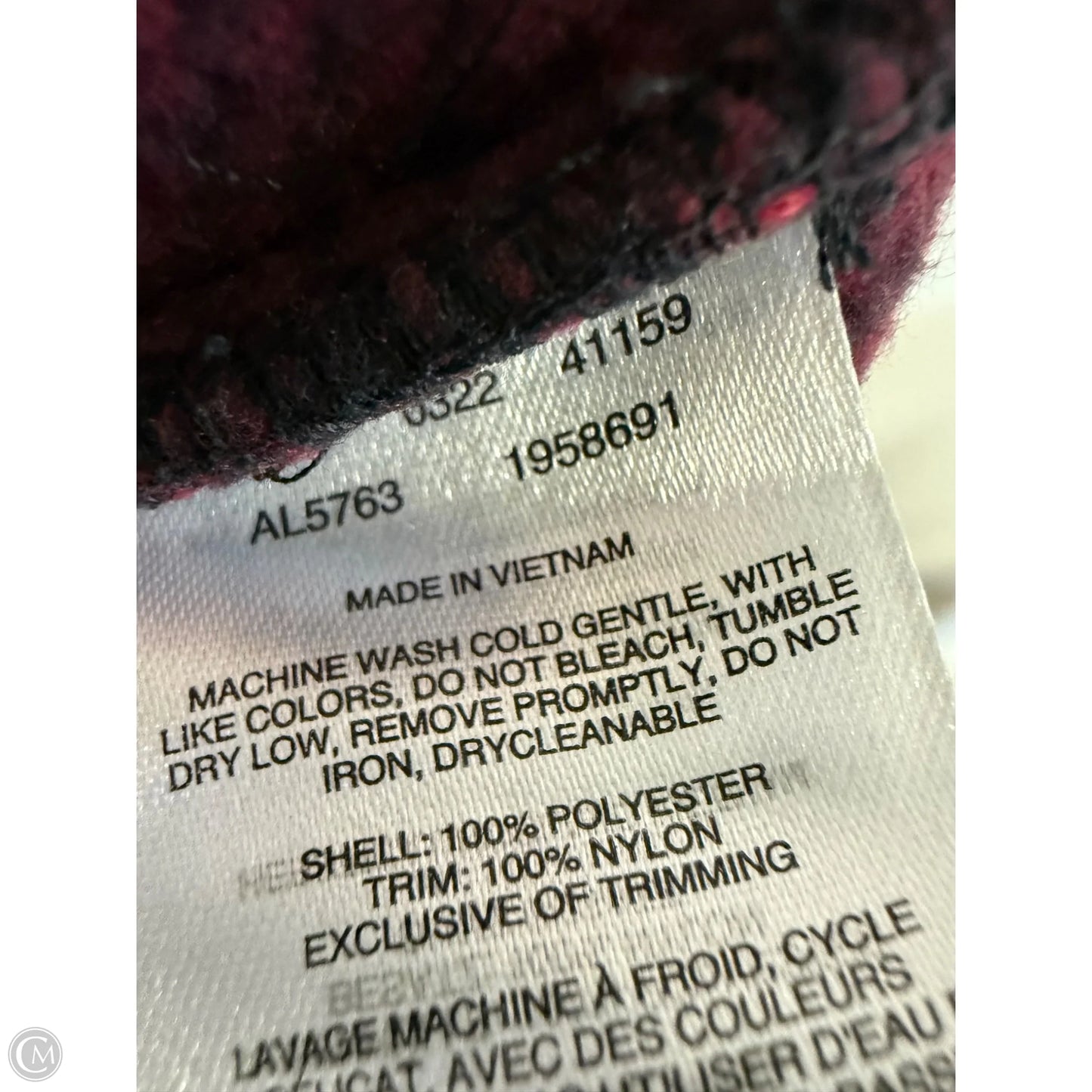 Jacket Fleece By Columbia In Black & Red, Size: Xl