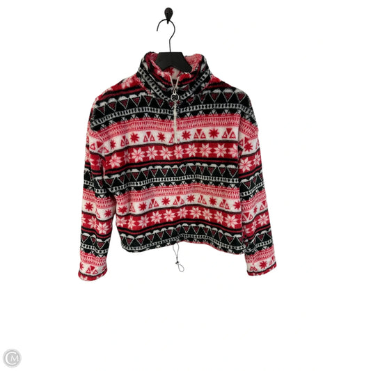Sweatshirt Collar By Clothes Mentor In Black & Red, Size: M