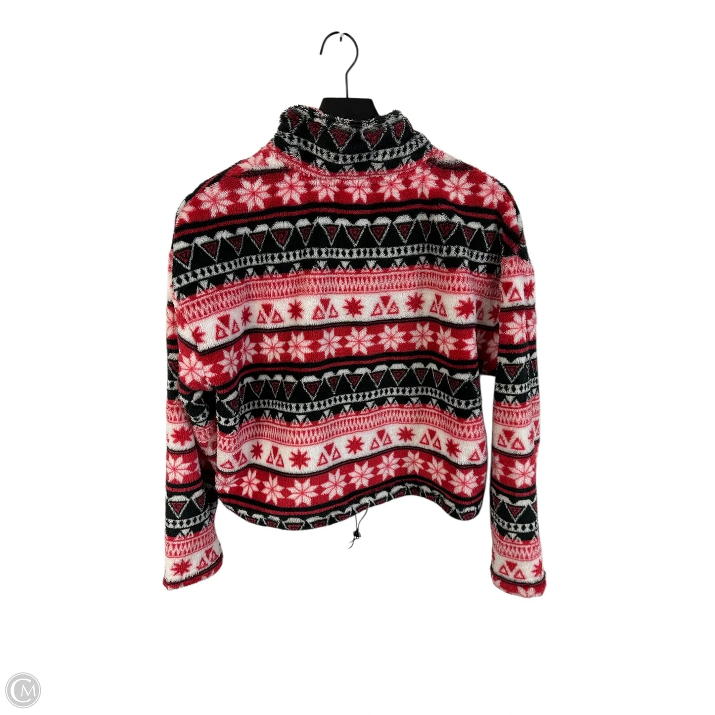 Sweatshirt Collar By Clothes Mentor In Black & Red, Size: M