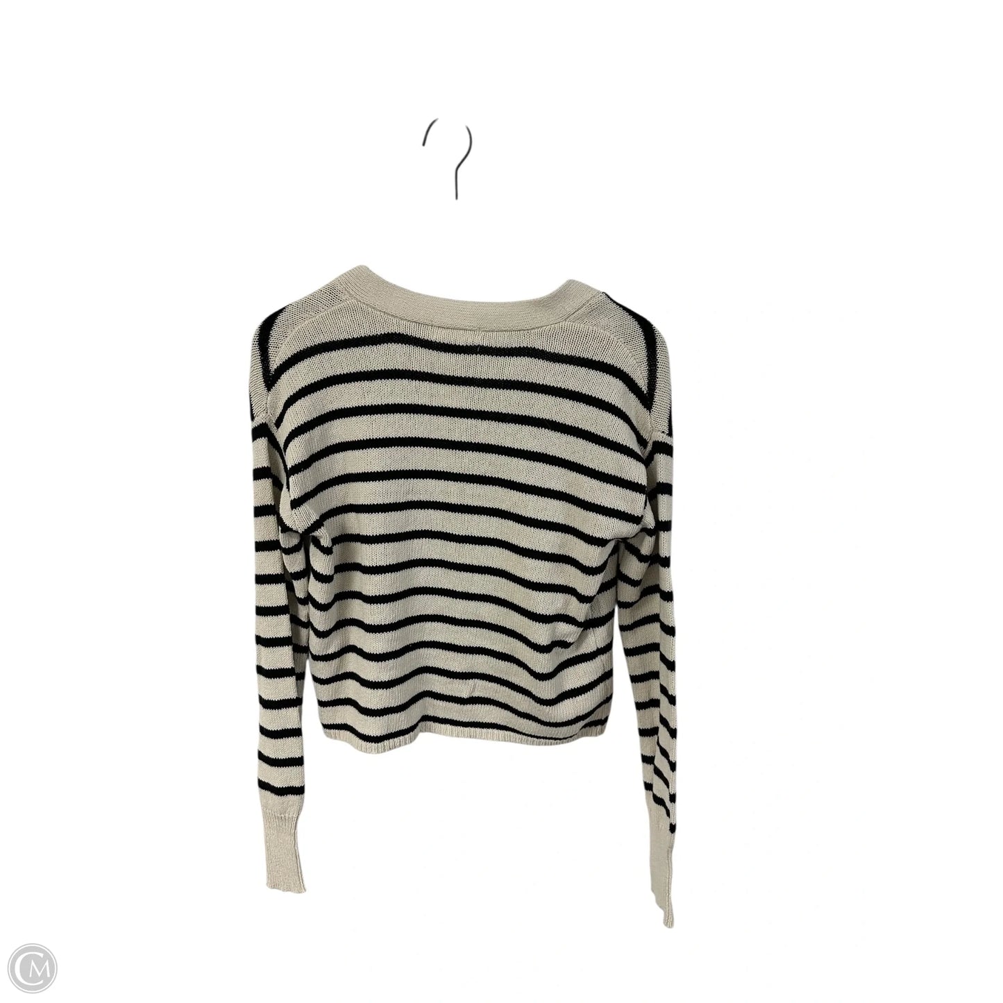 Sweater Cardigan By By Together In Black & Cream, Size: S