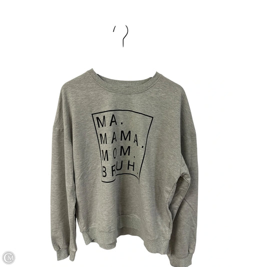 Sweatshirt Crewneck By Cmf In Grey, Size: Xl